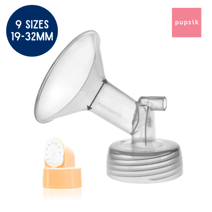 Maymom Flange for Spectra/Medela with Valve & Membrane (WideNeck), 1