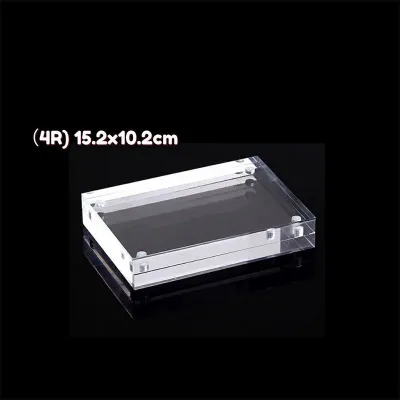 [SG Ready Stock]Magnetic Clear Acrylic Photo Frame thickened 4R/6R/8R thickness 10+10MM Picture Holder Decorations