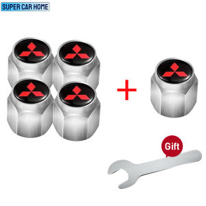 SCH Mitsubishi Car Tyre Valve Caps Stainless Steel Wheel Stem Air Caps For Mitsubishi Mirage G4 Xpander ASX Lancer Outlander