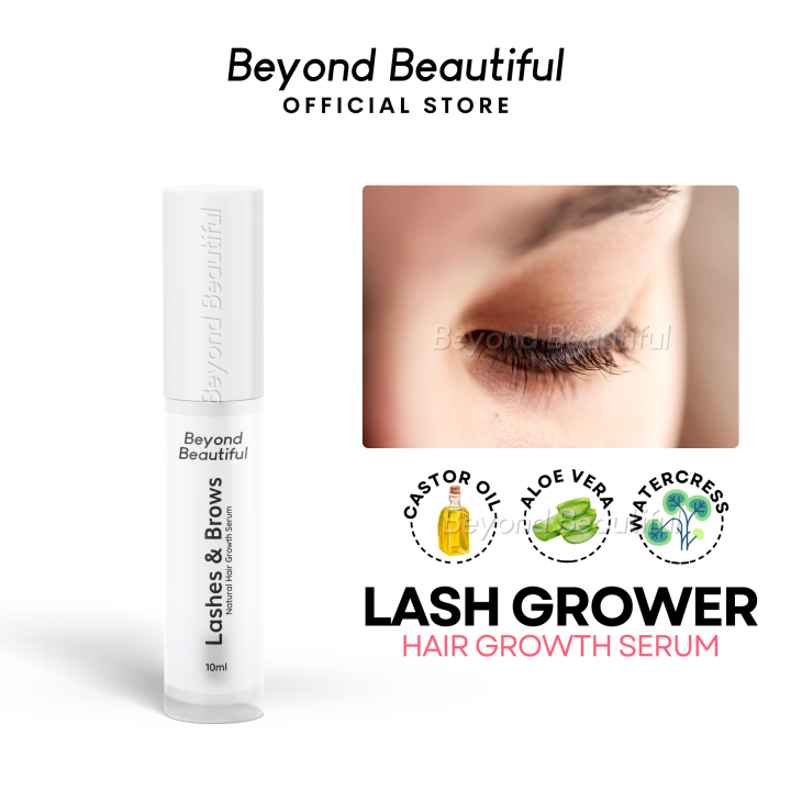 Lashes and Brows Hair Growth Activator Serum with Castor Oil + Aloe Vera  (10ml) Beyond Beautiful [ALL NATURAL, Hair Grower, Eyelash, Lash & Eyebrow  Hair Growth Activator, FRAGRANCE FREE] | Lazada PH