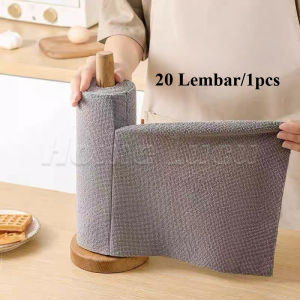 100 Lembar Kain Lap Tissue Gulung Microfiber Tisu Pembersih Dapur 25 x 25 cm