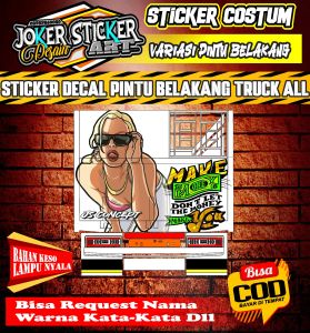 decal bak truk sticker truck pintu bak belakang truk variasi cutting printing bak truck custom desain