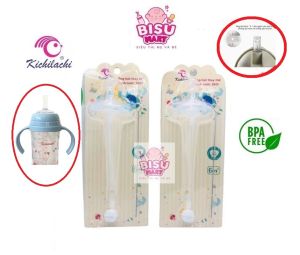Ống Hút Thay Thế Bình cổ rộng Ống hút nước Kichi - 1 vỉ 1 ống