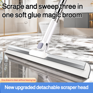 Household Silicone Removable Broom Wipe Squeeze Silicone Mop Cleaning Tools Home Essential Clean Floor To Remove Dirt