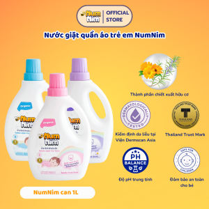 [COMBO 3] Nước giặt quần áo cho bé NumNim Thái Lan thành phần hữu cơ dịu nhẹ - 1L - Hàng Chính Hãng