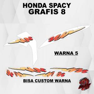 Stiker Honda Spacy Grafis 8 - Stiker Decal Transparan Honda Spacy Grafis 8