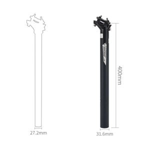 LUNJE Bike Seatpost 27.2/30.9/31.6mmX400mm Bicycle Aluminum Alloy seatpost for MTB Road Bike