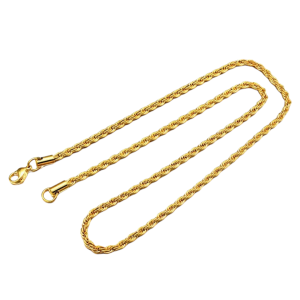 Kalung Titanium Model Tambang Gold Emas Anti Karat Tidak Luntur Ori Aksesoris Perhiasan Terbaru