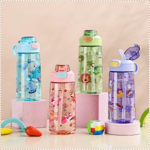 Straw Cup Cute Food Grade Beverage Cup Q Elastic Silicone Nozzle Summer Drinking Water Soft and Tough