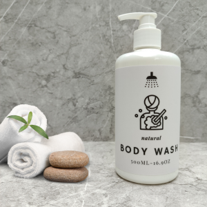 Botol Tempat Sabun Cair Shampoo Pump Dispenser Sabun Shampoo  Aesthetic 500ml Motif Ilustration BW