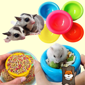 Chén Ăn Nhựa Chống Lật Cho Chuột Hamster Nhím Sóc Bay Úc Thú Cưng Nhỏ....