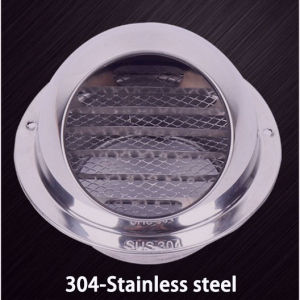 Wall Air Vent Grille Round 304 Stainless Steel Outlet Exhaust Ventilation Wind Cap Cover Waterproof exhaust pipe hood