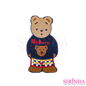 ตัวรีดการ์หมีBig Borry ตัวรีดติดเสื้อ อาร์มปักตกแต่ง DIY EMBROIDERY PATCH (00080476)
