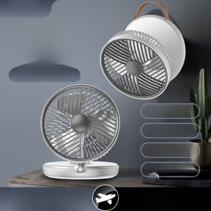พลังลมแรง ชาร์จได้ สามารถติดผนังได้ พัดลมพับ