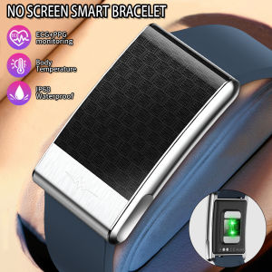 LIGE New Uric Acid Blood lipids Smart Bracelet Men ECG Blood Pressure Heart Rate Call Reminder Health No Screen Smart Bracelet
