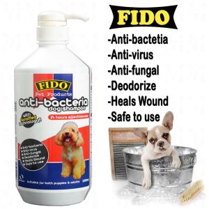 Fido Anti-Bacteria Dog Shampoo (1L) | 1000ml (Cleanse & Protect Fight Bacteria Puppy Healthy Fur)