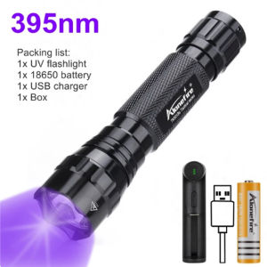 Alonefire 501B 10W High Bright UV LED Flashlight 365nm/395nm Invisible Ink Marker Cat Dog Urine Tinea Ore Money Scorpion Fluorescence Light