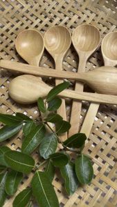 ช้อนซุป ชัอนไม้ขัดผิวเรียบ สิ้นค้าขายแบบแพ็ค 1 คู่ 2 คู่ 3 คู่