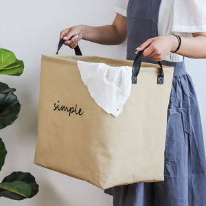 Thickened cotton and linen fabric art storage basket clothes toys snacks storage box household finishing large-capacity folding storage basket