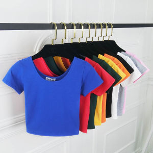 Áo phông nữ thun cotton croptop chất đẹp dáng ôm body cộc tay ngắn Hàn quốc cao cấp sang chảnh mềm mịn thoáng khí AP1