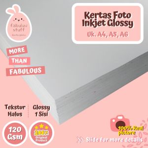 (ISI 10) Kertas Foto Inkjet Glossy 120 gsm A4 A5 A6