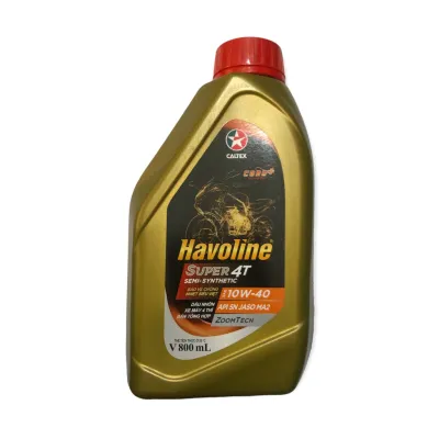Nhớt xe số bán tổng hợp Caltex Havoline Super4T Semi Synthetic 10w40 [ 800ml ] bán tổng hợp