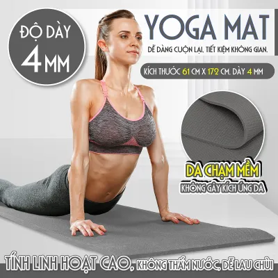 (10mm)BG-Thảm Tập Yoga Sport Gym Siêu Dày Chất Liệu NBR Chống Trơn Trượt Tốt. Cao Su Tập Gym