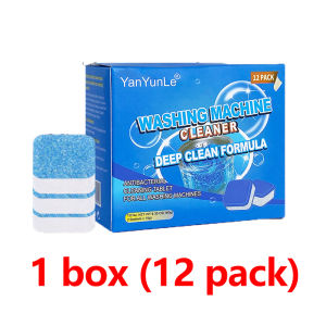 Washing Machine Cleaner 12pcs Antibacteria Washing Machine Drum Cleaner Powder Descaler washing machine bath cleaner Laundry Deep Cleaning Detergent Remover Effervescent Tablet