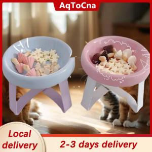 [COD] AqToCna Ship within 24 hours New Spine Protection Pet Bowl High Feet Neck Protection Cat Bowl With Stand Pet Food Bowl Pet Supplies