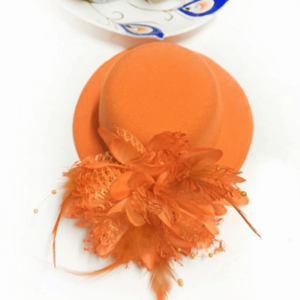 MIRELINA 13cm Kids Fascinators Hats Hair Accessories Feathers tail Hats Fashion Makeup Prom Headwear Hats Party
