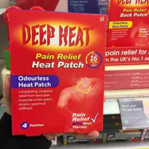 ❇Stock British genuine goods DEEP HEAT deep hyperthermia lumbar joint pain sprain fever patch 4 tabletsbox♖