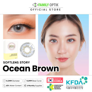 [LADYNAYOAN APPROVED]  Ocean Brown Monthly Softlens Warna Korea Premium