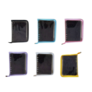 Pin Display Book Felt Pin Holder 8 Pages Portable Travel Organizer with Clear Cover Suitable for Brooch Pin Storaging