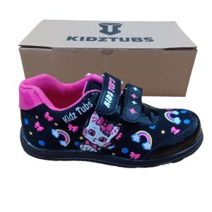 Sepatu Anak Perempuan Sepatu Sekolah Anak Perempuan Murah Karakter Kuda pony Kitty Cantik Warna Hitam Ping Usia 6-10 Tahun Paud TK SD-KIDZTUBS1520060924