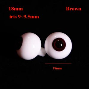 DOWNA Hồng Nâu Xám Mắt thủy tinh Dễ thương 10/18mm 1/4 Mắt Iris Nhỏ Chất lượng cao Đồ thủ công làm búp bê tự làm Dành cho búp bê BJD 1/6