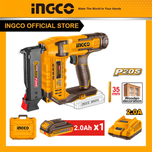 Máy Bắn Đinh Dùng Pin INGCO 20V CBNLI3603 Súng Bắn Đinh Thẳng 35mm Combo 1 Pin 2Ah Và Sạc