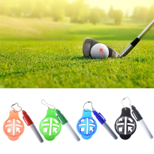 Golf Ball Line Marker Drawing Tool 2 Pack Set Template Alignment Putting Marking Liner with Marker Pen for Golf Training