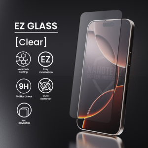 NANOTECH Easy Install Screen Protector for iPhone 16 Pro Max / 16 Pro / 16 Plus / 16 / 16e Tempered Glass