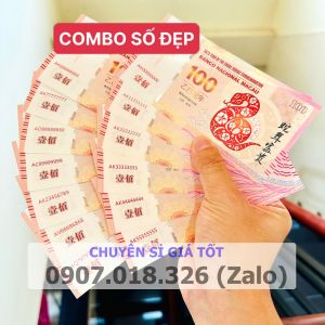 [SALE TẾT 2025]  COMBO 15 TỜ Tiền Lưu Niệm Con Rắn 100 Macao Số Seri Đẹp Full Bát Quý Sảnh Rồng Lộc Phát Thần Tài  Siêu Rẻ