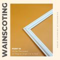 Wainscoting (Angle Cut to Size) - Point 16mm - Solid White - Paintable. 