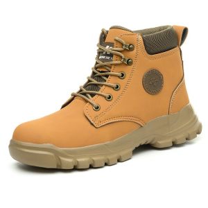 NAK Ultralightweight Safety Shoes Men Anti Stabbing Anti Smashing Microfiber Leather Surface