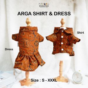 Arga Shirt dan Dress - Kemeja Kucing dan Kemeja Anjing POMAPOO Premium Berkualitas