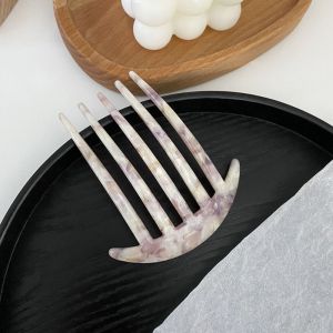 VCH Chống tĩnh điện Lược chải tóc Acetate Răng rộng Du lịch Lược làm tóc đầy màu sắc Kẹp tóc Tạo kiểu Salon Lược chải tóc Phụ nữ