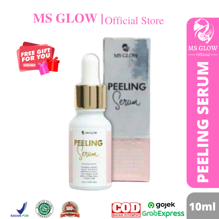 Ms Glow Peeling Serum - 100% original BPOM HALAL aman untuk bumil busui remaja semua jenis tipe kulit - untuk masalah kulit kusam, beruntusan dan jerawat, kulit terkelupas,