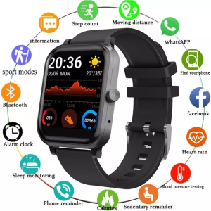 【Ready stock】Usams Full Screen Smart Watch Men Women Sport Fitness Heart Rate Blood Pressure Monitoring Waterproof Watch Men SmartWatch For Android ios