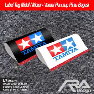 Tamiya Car Brand - Label Tag Mobil - Variasi Penutup Pintu Bagasi - Hiasan Stiker Lego Mobil Viral