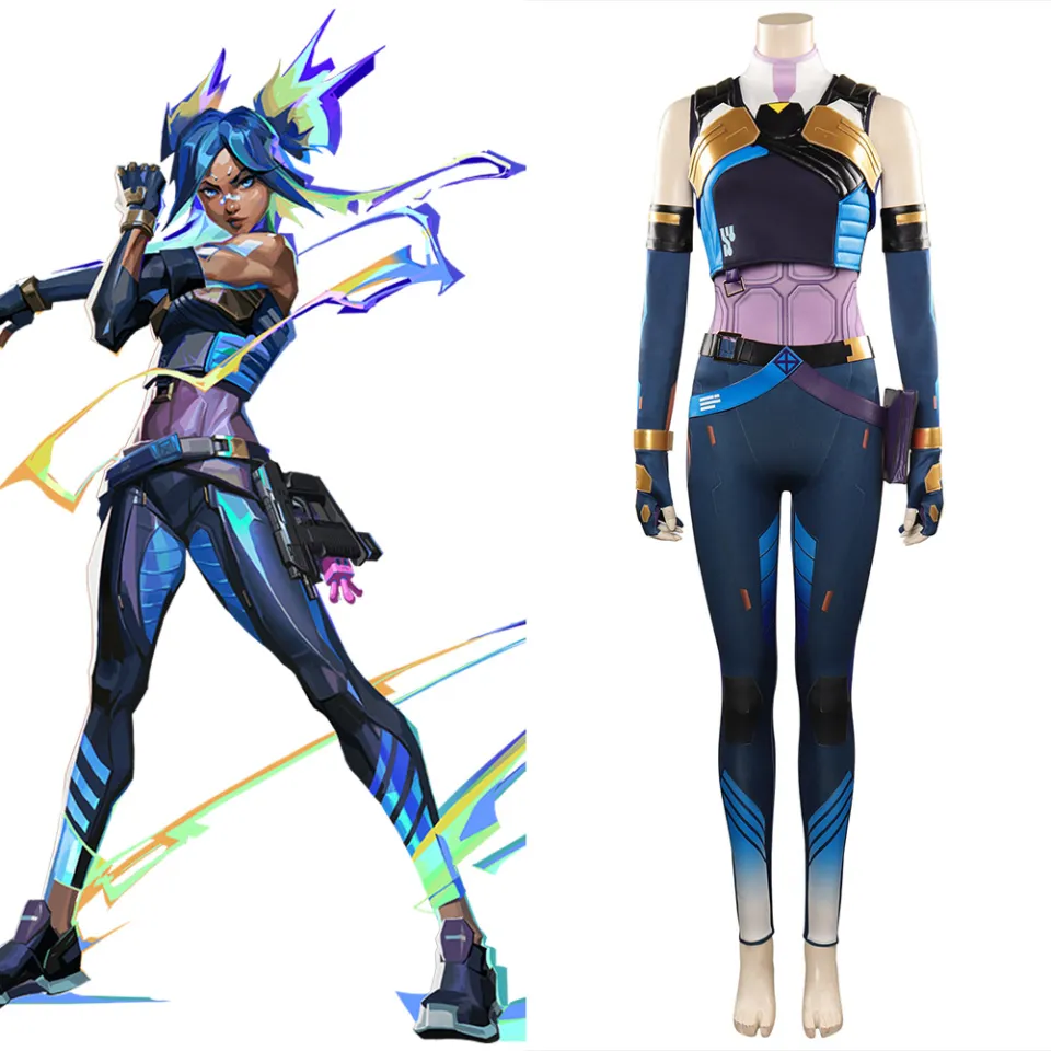 Cosplay Anime Game Valorant Neon Cosplay Costume Wig Party Halloween  Carnival Suit Blue Women Combat Clothing Outfit For Adult Uniform From  Superhotclothes, $192.63