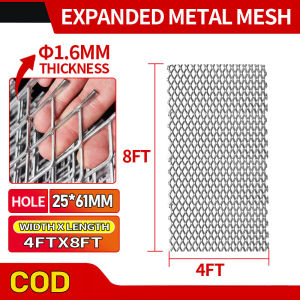 Expanded Metal Mesh 4X8FT Expanded Wire Water Garden Road Steel Perforated Metal Grille Screen Sheets For Oven Smokers
