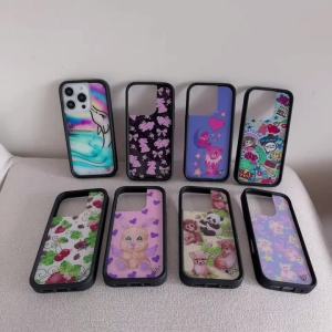 Wildflower Bunny Love Stitched Phone Case for iPhone 16 15 14 13 12 17 Pro Max Plus Air Bear Bow Dream WF Girls Bug Berry Cover