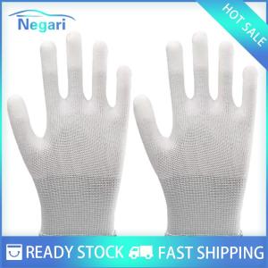 NG Motor✨ COD ✨ Car 12 cặp xe vinyl bọc găng tay Polyester PU tráng ngón tay găng tay chống tĩnh điện không bụi Cửa Sổ Màu làm việc găng tay